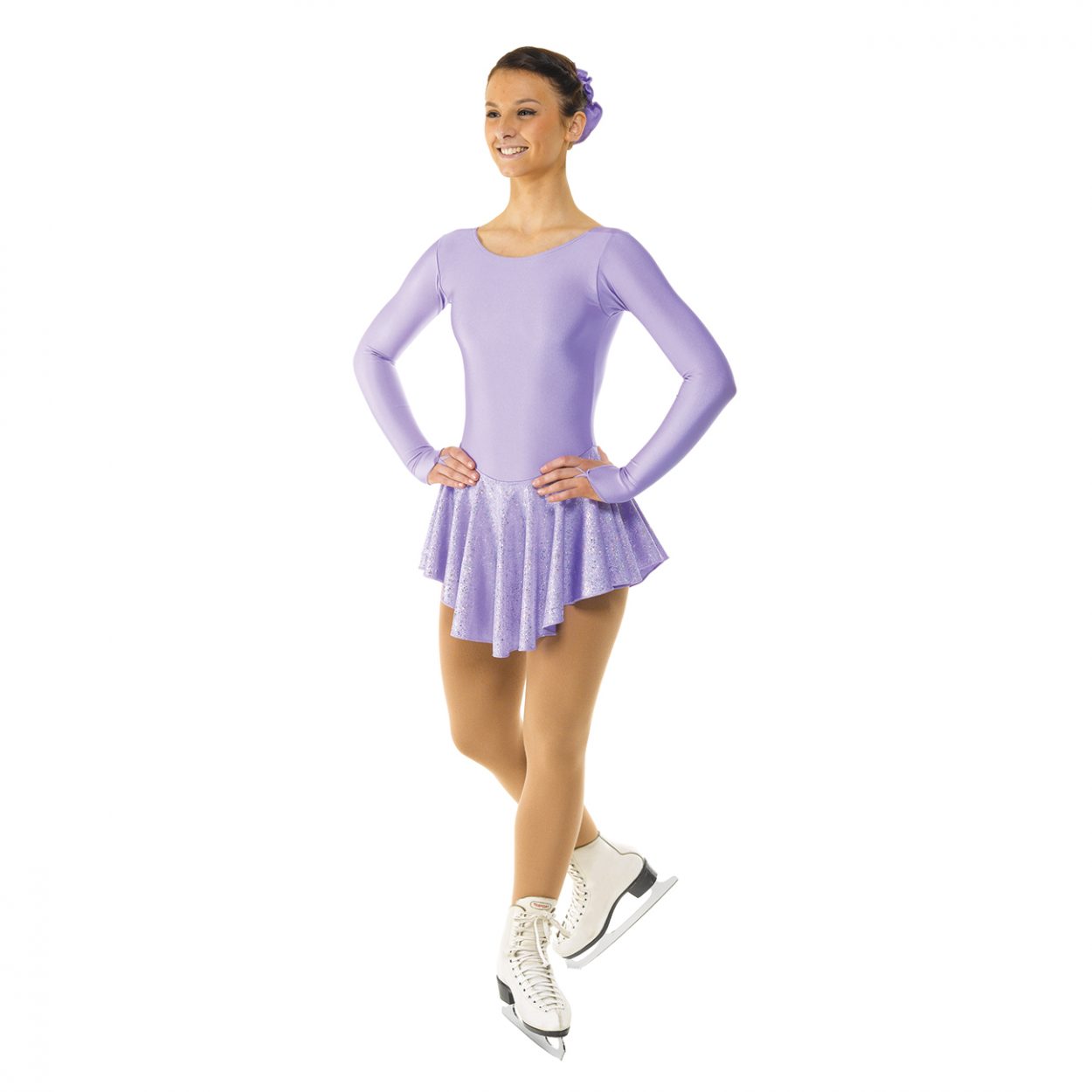 Skating Dress With Round Scoop Neck in Lilac Tappers and Pointers