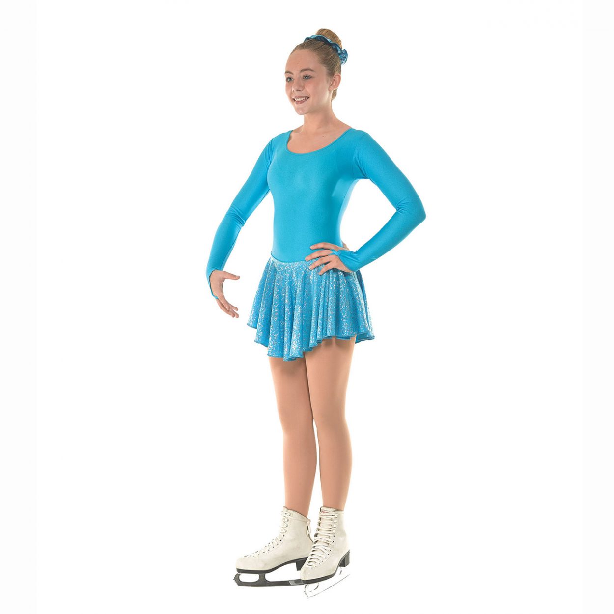 Skating Dress With Round Scoop Neck in Kingfisher Tappers and Pointers