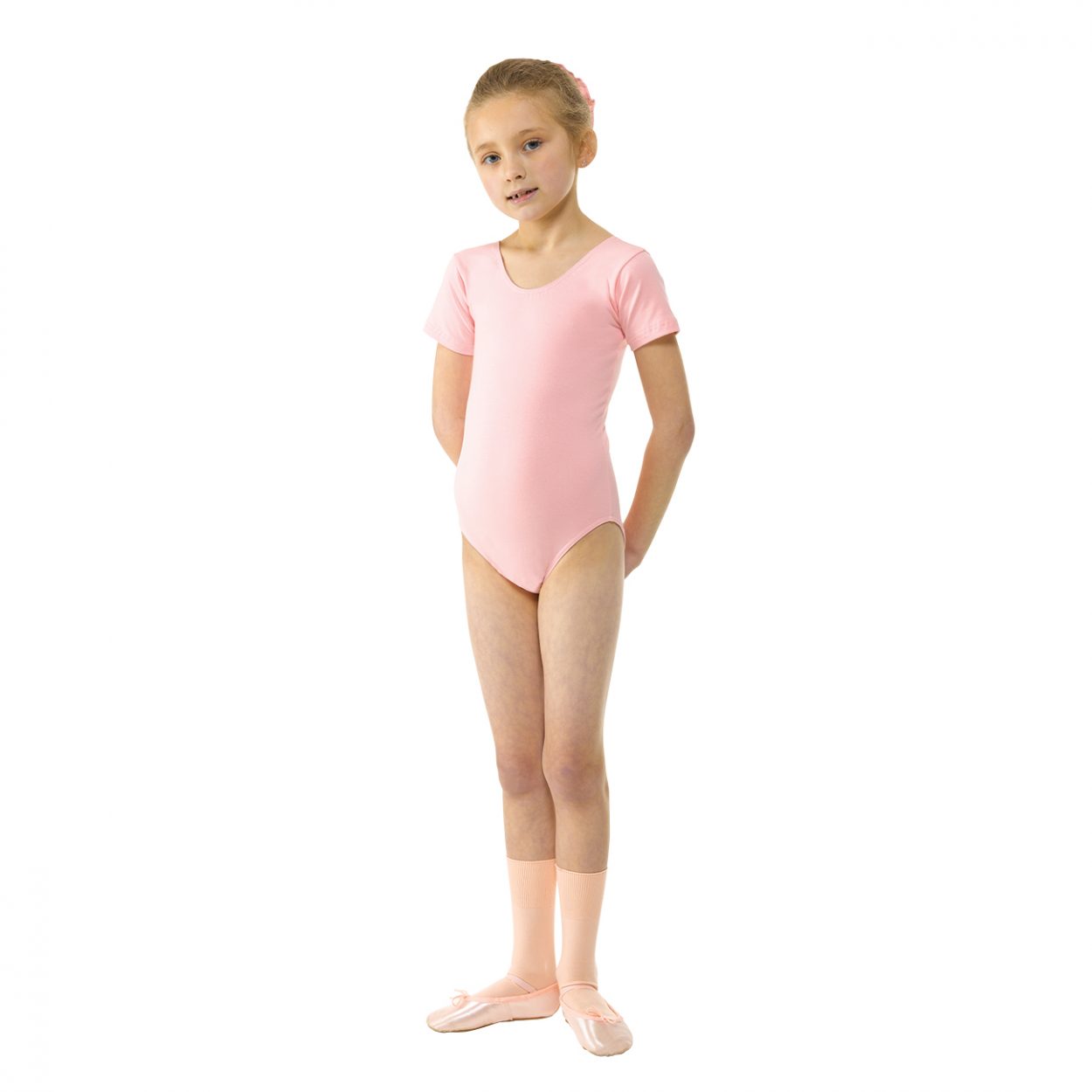 Short-Sleeve-Leotard-Plain-Front Tappers and Pointers
