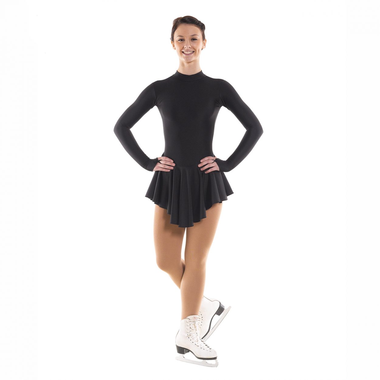 Skating Dress With Turtle Neck Black by Tappers and Pointers