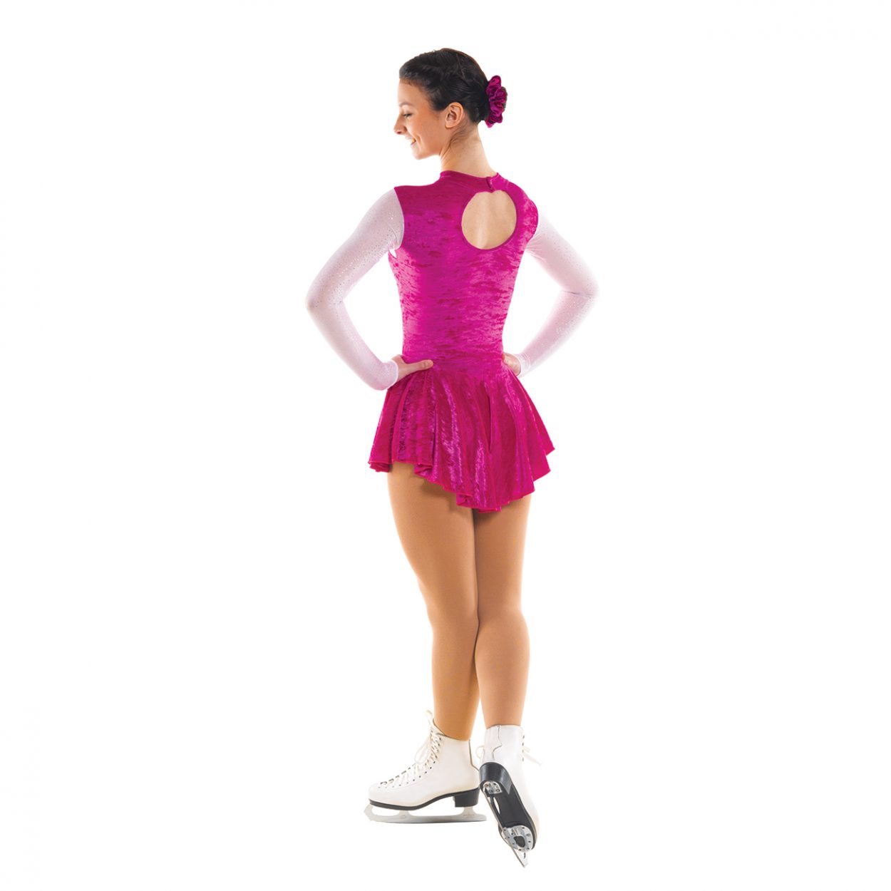 Skating Dress With Turtle Neck Cerise by Tappers and Pointers